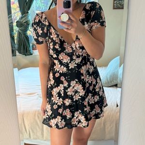 Floral Forever 21 Mini Dress Ruffle